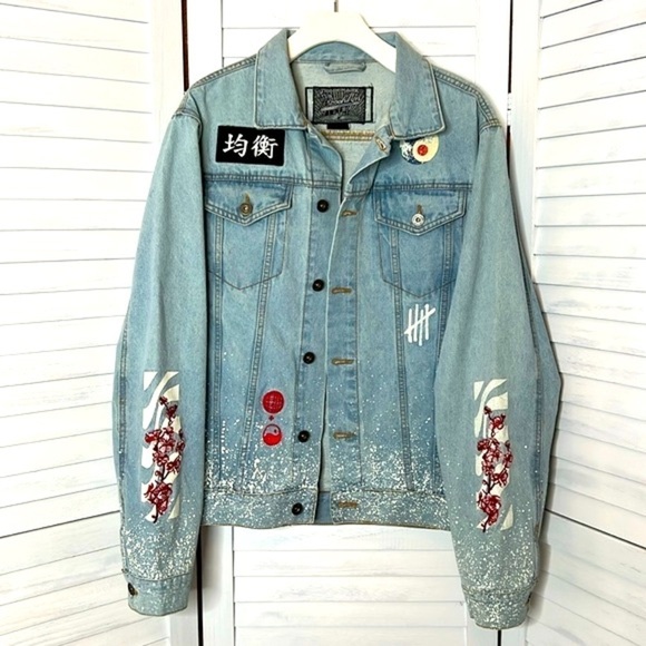 Brooklyn Cloth Lightwash Survival of the Fittest Denim Japanese Jacket Sz. Large - Picture 1 of 15